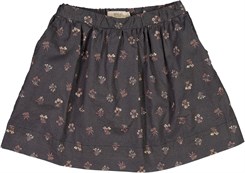 Wheat skirt Eia - Black flowers